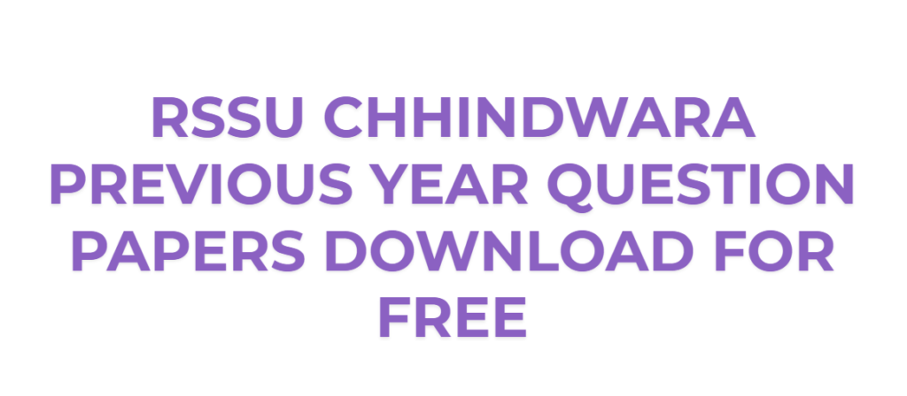 RSSU QUESTION PAPERS DOWNLOAD